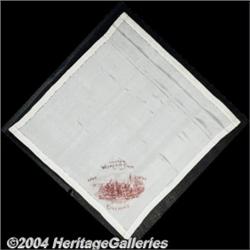 Chicago 1893 Souvenir Handkerchief. A large