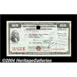 Series E War Bond. A $25 example, purchased in