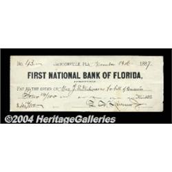 F.E. Spinner Check. Drawn on the Jacksonville