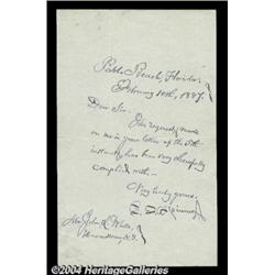 Handwritten Spinner Letter. Dated Feb. 10,