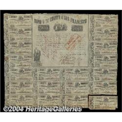 1852 County of San Francisco Bond. A $500 bond