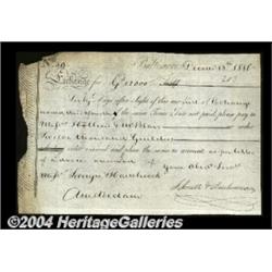 1810 Maryland Fiscal Paper. Dated December 13,