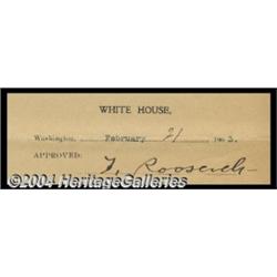 President Theodore Roosevelt Signed