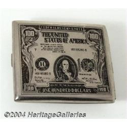$100 Cigarette Case. A half-size case