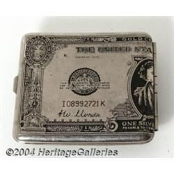 $20 Bill Cigarette Case. A half-size case in