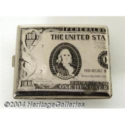 $100 Cigarette Case. A half-size case in very