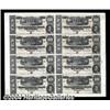 Image 1 : T68 $10 1864 Uncut Sheet of Eight. The first