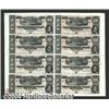 Image 1 : T68 $10 1864 Uncut Sheet of Eight. A second