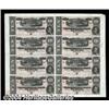 Image 1 : T68 $10 1864 Uncut Sheet of Eight. A third,