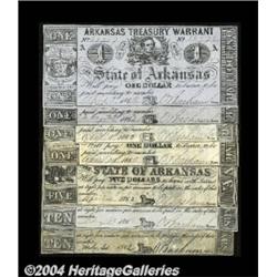 Seven Arkansas Treasury Warrants.Little Rock,