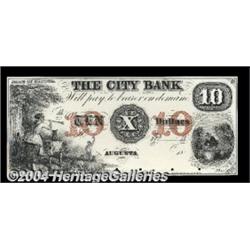 Augusta, GA- The City Bank $10 UNL ProofA