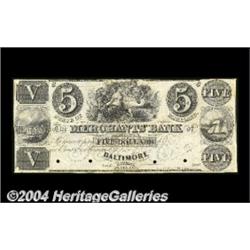 Baltimore, MD- Merchants' Bank of Baltimore $5