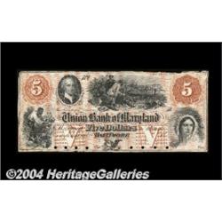 Baltimore, MD- Union Bank of Maryland $5 G52a