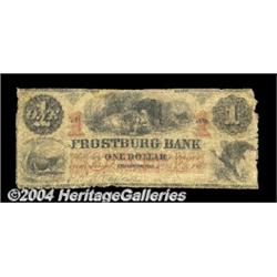 Frostburg, MD- Frostburg Bank $1 Feb.6, 1862