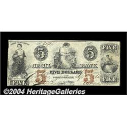 Port Deposit, MD- The Cecil Bank $5 Sept. 1,