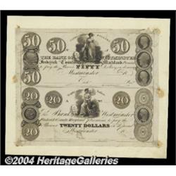 Westminster, MD- Bank of Westminster $50-$20