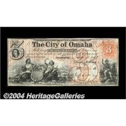 Omaha, NE- The City of Omaha $3 Sept. 1, 1857A