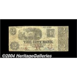 Perth Amboy, NJ- The City Bank $2 Dec. 1, 1856