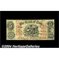 Troy, NY- The Bank of Troy $5 July 1, 1857