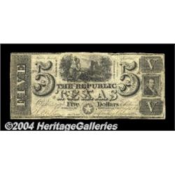 Austin, TX - Republic of Texas $5 Feb. 13,