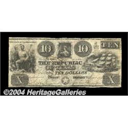 Austin, TX - Republic of Texas $10 Jan. 1,
