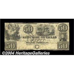Austin, TX - Republic of Texas $50 Jan. 15,