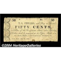 Rusk, TX- T.L. Philleo 50ó Dec. 10, 1862