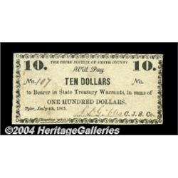 Tyler, TX- Smith County $10 Jan. 4, 1865