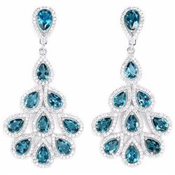 Natural AAA LONDON BLUE TOPAZ Earrings