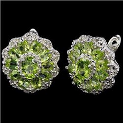 NATURAL AAA APPLE GREEN PERIDOT Earrings