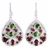 Image 1 : NATURAL RHODOLITE GARNET, CHROME DIOPSIDE Earrings