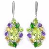 Image 1 : NATURAL AMETHYST CH-DIOPSIDE CITRINE Earrings