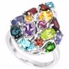 Image 1 : Natural TOPAZ AMETHYST RUBY RHODOLITE & PERIDOT Ring