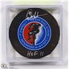 Image 1 : DOUG GILMOU HOF 11 SIGNED HALL OF FAME HOCKEY PUCK