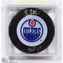 EDMONTON OILERS GRANT FUHR HOF 03 SIGNED HOCKEY