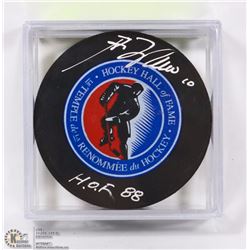 GUY LAFLEUR HOF 88 SIGNED HALL OF FAME HOCKEY PUCK