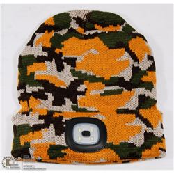 NEW X-CAP 4-LED HEAD LAMP TOQUE - ORANGE CAMO