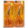 Image 1 : TWO PAIRS OF FISKARS 8" GENERAL PURPOSE SCISSORS