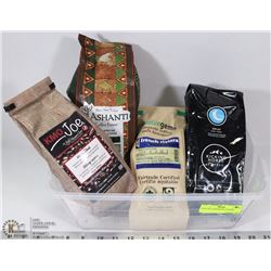 FLAT OF 4 ASSORTED COFFEES.