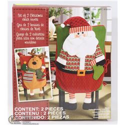 SET OF 2 NEW CHRISTMAS CHAIR COVERS -
