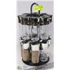 Image 1 : 17-PC SPICE RACK ON CAROUSEL STAND WITH