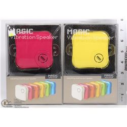 LOT OF 2 MAGIC VIBRATION SPEAKERS PINK/YELLOW