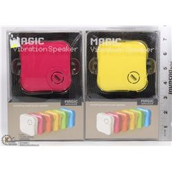 LOT OF 2 MAGIC VIBRATION SPEAKERS PINK/YELLOW