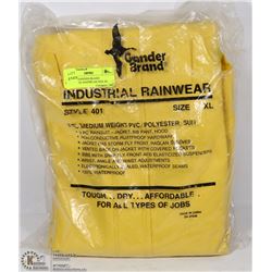NEW 3PC GANDER BRAND INDUSTRIAL RAINWEAR SIZE XL