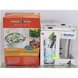 ANCHOR 4PC GLASS SET SOLD WITH MICROWAVE