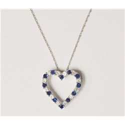 #3-STERLING SILVER CREATED SAPPHIRE CRYSTAL