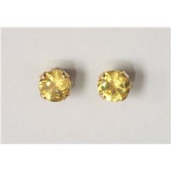#5-14KT YELLOW GOLD YELLOW SAPPHIRE EARRINGS