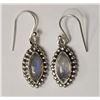 Image 1 : #8-STERLING SILVER MOONSTONE EARRINGS