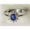 Image 1 : #9-STERLING SILVER CREATED BLUE SAPPHIRE