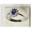 Image 2 : #9-STERLING SILVER CREATED BLUE SAPPHIRE